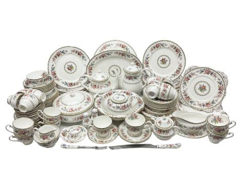 Extensive Royal Grafton Malvern pattern tea and dinner wares, comprising twelve dinner plates, six smaller plates, coffee pot