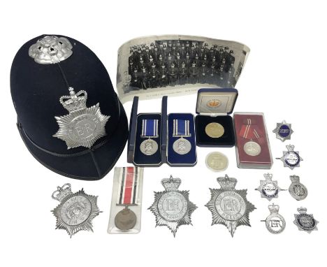 Two Elizabeth II Police Long Service and Good Conduct medals, awarded to Sergt Richard B Coleclough and Const John E Preston,