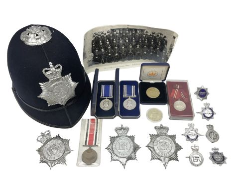 Two Elizabeth II Police Long Service and Good Conduct medals, awarded to Sergt Richard B Coleclough and Const John E Preston,