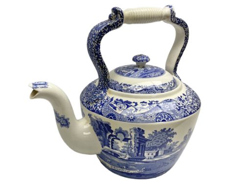 Spode Italian pattern large novelty teapot, H32cm  