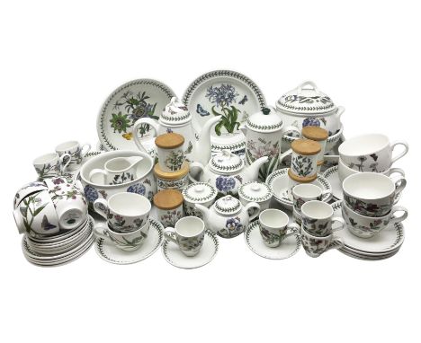 Portmeirion Botanical Garden tea and dinner wares, to include coffee pot, coffee press, teapot, eight coffee cans and saucers