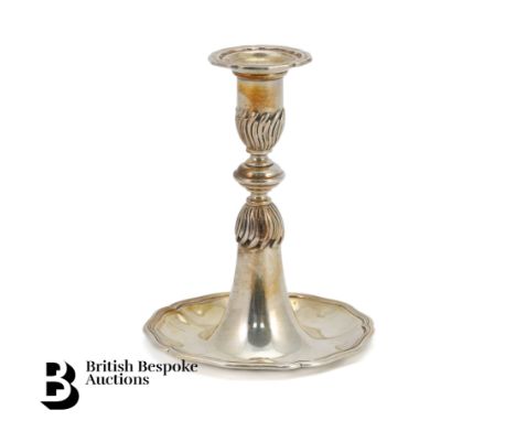 French silver taper candlestick, stamped 925, approx 12 cms, approx 100 gms.&nbsp;