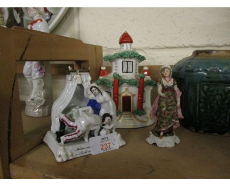 THREE SMALL CERAMIC ORNAMENTS  