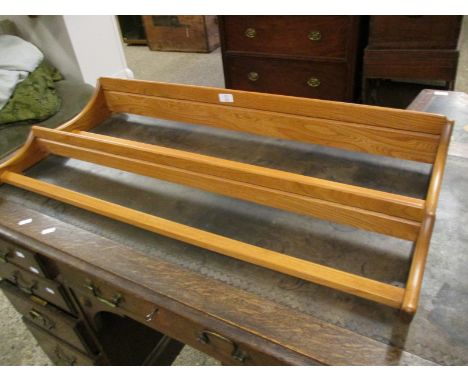 SMALL WOODEN DISPLAY SHELF, APPROX 96CM 