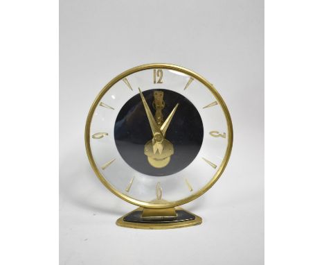 A 1950's Estyma Circular Mantle Clock with Eight Day Movement, 15cm Diameter (Working Order) 