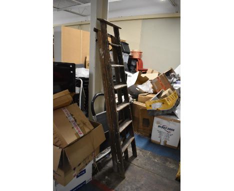 A Vintage Wooden Six Step Step Ladder 