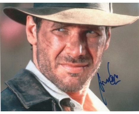 Star Wars / Indiana Jones - Harrison Ford - scarce autographed 8x10" colour photograph. Signed neatly in blue ink to a light 