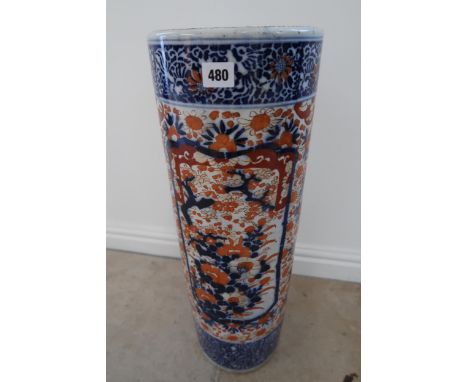 A 19th century Chinese stick stand - Height 62cm x Diameter 21cm - good condition apart from older crack to base