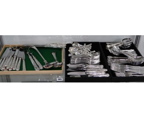 A twelve place setting set of A1 silver plated cutlery in the King's Pattern, comprising ninety six pieces including ladle, s