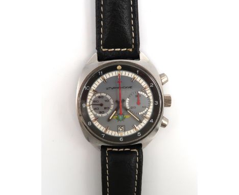 A Poljot 31659 Chronograph Sturmanskie Pilot USSR Soviet Vintage Watch, Head Size approx. 38mm Diameter not Including the Win
