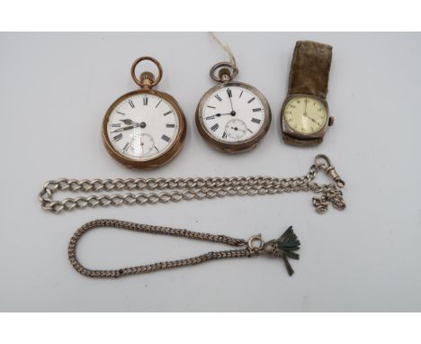 A Continental 935 silver keyless wind pocket watch, the white enamel dial with Roman numerals, minute track and subsidiary se