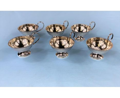 Six Swedish silver punch cups 6.1oz