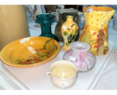 An Art Deco jug; other decorative china and glass 