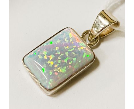 STERLING SILVER OPAL PENDANT