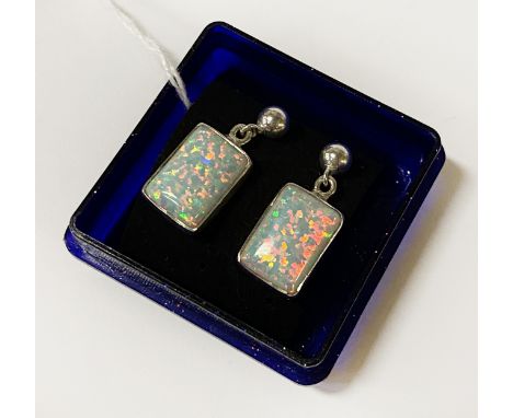 STERLING SILVER OPAL EARRINGS