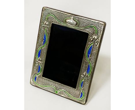 HM SILVER &amp; ENAMEL PHOTO FRAME 19.5CMS (H) X 15CMS (W)