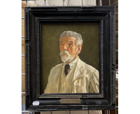 WALTER HUTTON - PORTRAIT OF HENRY JOHN LAWRENCE LIEUTENANT COLONEL INDIAN ARMY - OIL ON CANVAS 30CM X 25CM