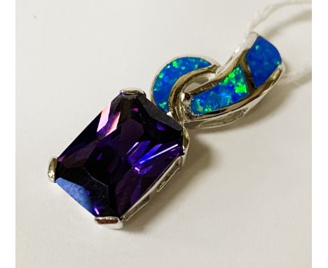 LARGE AMETHYST OPAL PENDANT