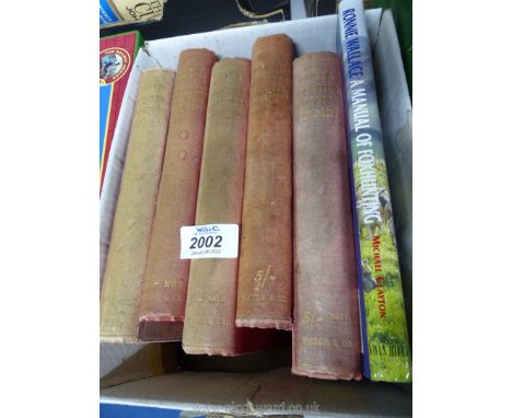 Five volumes of Baily's Hunting Directory 1900-1923 and a copy of a Manual of Fox hunting by Ronnie Wallace.
