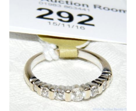 Diamond seven stone ring in white gold setting