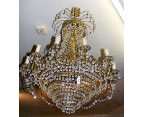 Elegant crystal drop chandelier