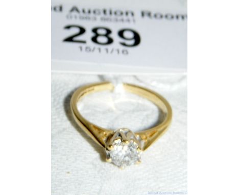 Diamond Solitaire ring in 18ct gold setting (approx. .33 carat)