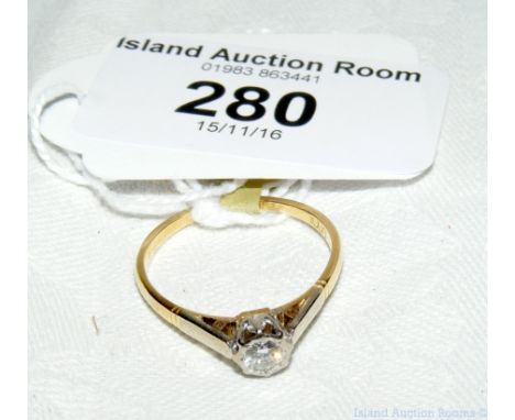Diamond Solitaire ring in 18ct gold setting
