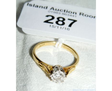 Diamond Solitaire ring in gold setting