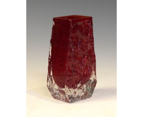 Whitefriars Ruby glass Coffin vase   Condition: 