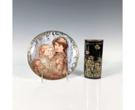 Includes a hand painted Artists Edition plate Harmony (669 of 1100) featuring a mother and child with gilded decoration, and 