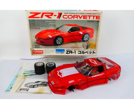 Kyosho - A boxed Kyosho 1:10 scale nitro RC ZR-1 Corvette. The model is part assembled and comes with instruction and ephemer