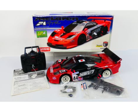 Kyosho - A boxed and constructed Kyosho 31831 1:10 scale nitro RC PureTen Spider 2WD McClaren F1 GTR  GP Version. The model s