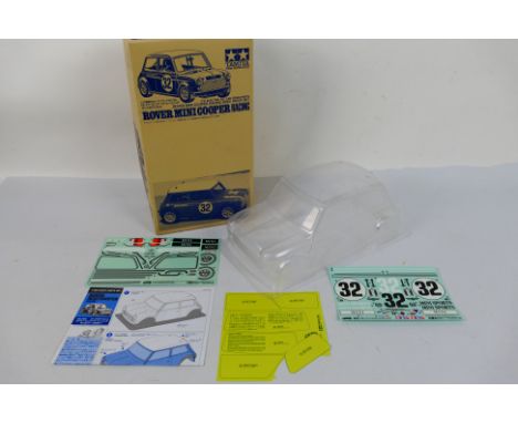 Tamiya - A boxed Tamiya 50795 1:10 electric RC Rover Mini Cooper Racing Spare Parts Set . The set contains clear body shell, 