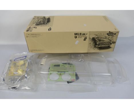 Kyosho - A boxed Kyosho 39574 1:8.8 scale MGB Mk.I RC 'Nostalgic Car Series' BODY SET 2. The set contains clear body shell, w