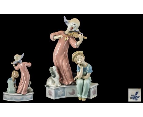 Lladro - Superb Hand Painted Porcelain Figure ' Music For a Dream ' Model No 6900. Designer Marco Antonio Nogueron. Issued 20