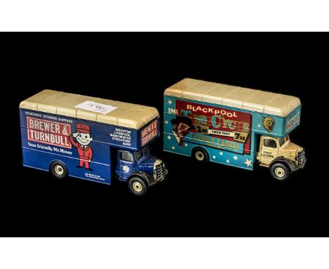 Charlie Cairoli: Rare Model Advertising Van for Blackpool Tower Circus, 1961; First Leisure Corgi Bedford Luton van, made in 