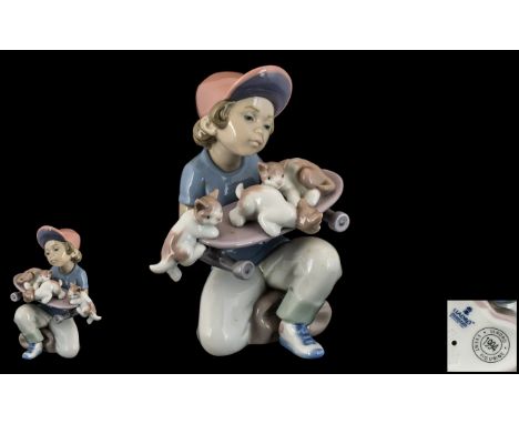 Lladro Event 1994 Hand Painted Porcelain Figure ' Little Riders ' Model No 7623. Designer Salvador Debon. Issued 1994 - 1995.