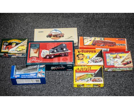 Collection of Corgi Boxed Diecast Models, comprising: Corgi Classics Lionel City Transit Company Street Car; James Bond 007 A