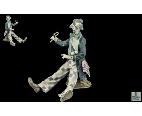 Lladro - Superb Quality Hand Painted Porcelain Figure ' Checking The Time ' Model No 5762. Designer Salvador Furio. Issued 19
