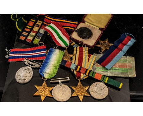 Set of WWll Medals, all awarded to Pte. T.Kerr, Foresters Regiment, Roll No.898788, comprising the Africa Star, the Atlantic 