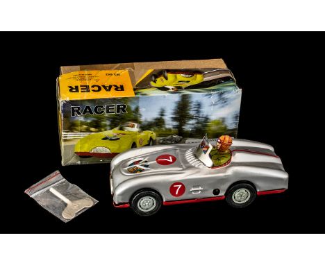 Tinplate Racer, Boxed Vintage Racing Car, key wind, model MS 642