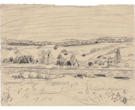 Bonnard, Pierre -- La Seine a VernonBleistift auf Velin. Um 1916.12,5 x 16,3 cm.In Vernon an der Seine ließ sich Bonnard ab 1