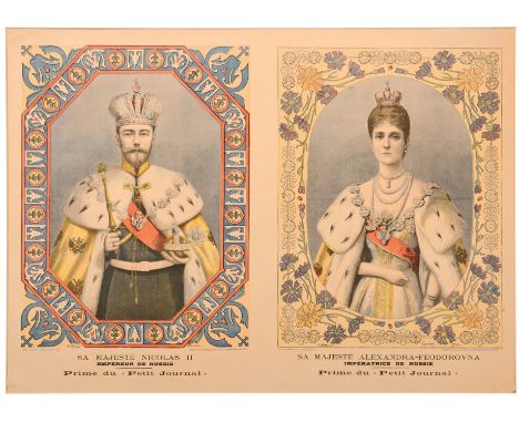 About The emperor and the empress of Russia, drawings of Meaule, friezes and motives of Caruchet&Henri, chromolithography ver