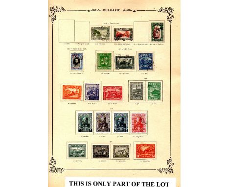 Europe on pages Albania, Bulgaria, Epirus etc.. middle period m/u 100+ stamps hi cat val    Reserve: £45