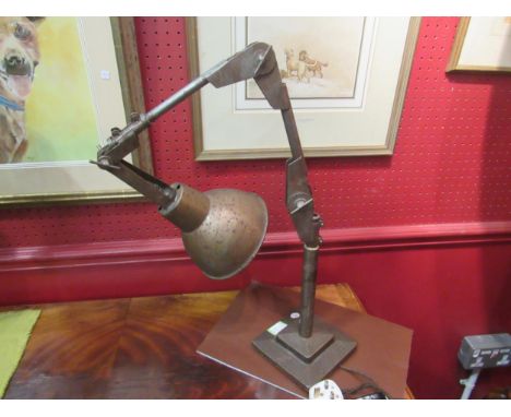 A 1950's Industrial Machinist lamp 