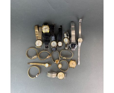 A quantity of vintage watches.