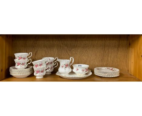 A Royal Albert first quality Lavender Rose tea set, no visible damage or repair.