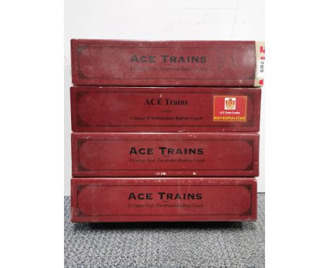 A group of 4 Ace trains coaches.