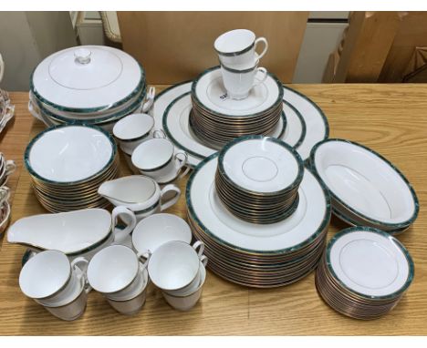 An extensive Royal Worcester Medici pattern tea and dinner set, mostly twelve settings.