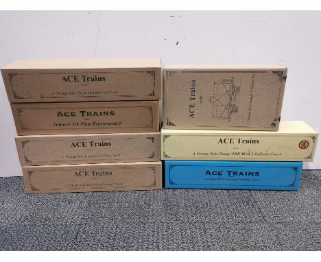 A group of Ace trains 'O' gauge trains, carriages and other rolling stock.